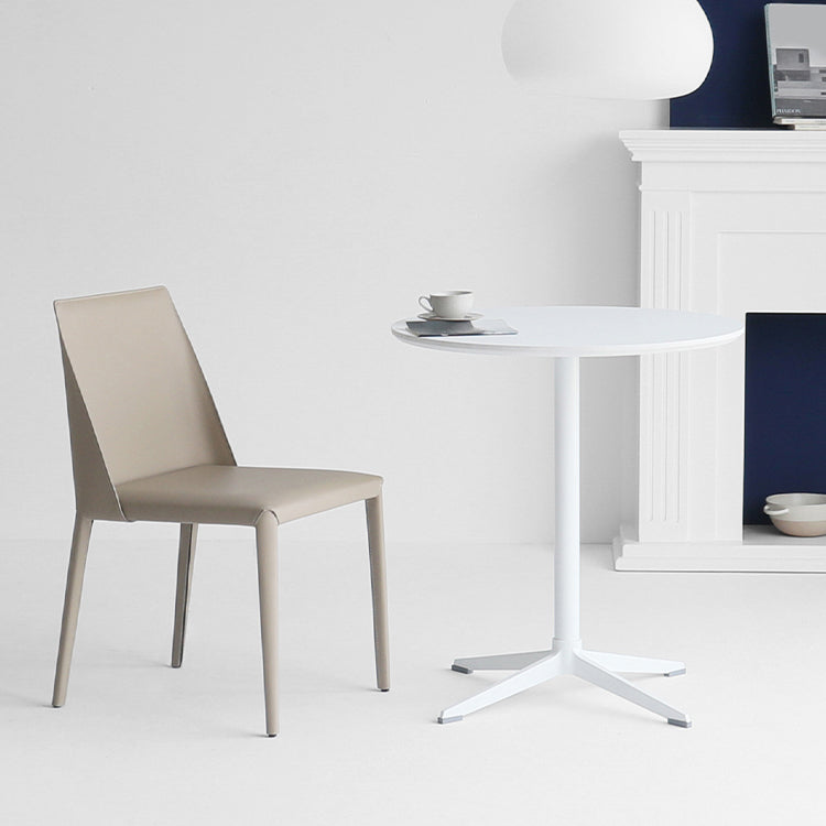 Contemporary Round Shape Dining Table Standard Kitchen Dining Table with Pedestal Base Clearhalo ' dining_table' 'Dining Tables & Seating' 'Dining Tables' 'Furniture' 'furniture_dining_table' 'Kitchen & Dining Furniture' 'kitchen&dining_furn' 'kitchen' 'kitchen_dining_table' 4051076