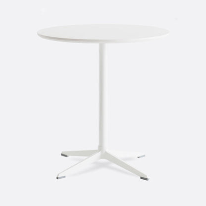 Contemporary Round Shape Dining Table Standard Kitchen Dining Table with Pedestal Base White Clearhalo ' dining_table' 'Dining Tables & Seating' 'Dining Tables' 'Furniture' 'furniture_dining_table' 'Kitchen & Dining Furniture' 'kitchen&dining_furn' 'kitchen' 'kitchen_dining_table' 4051077