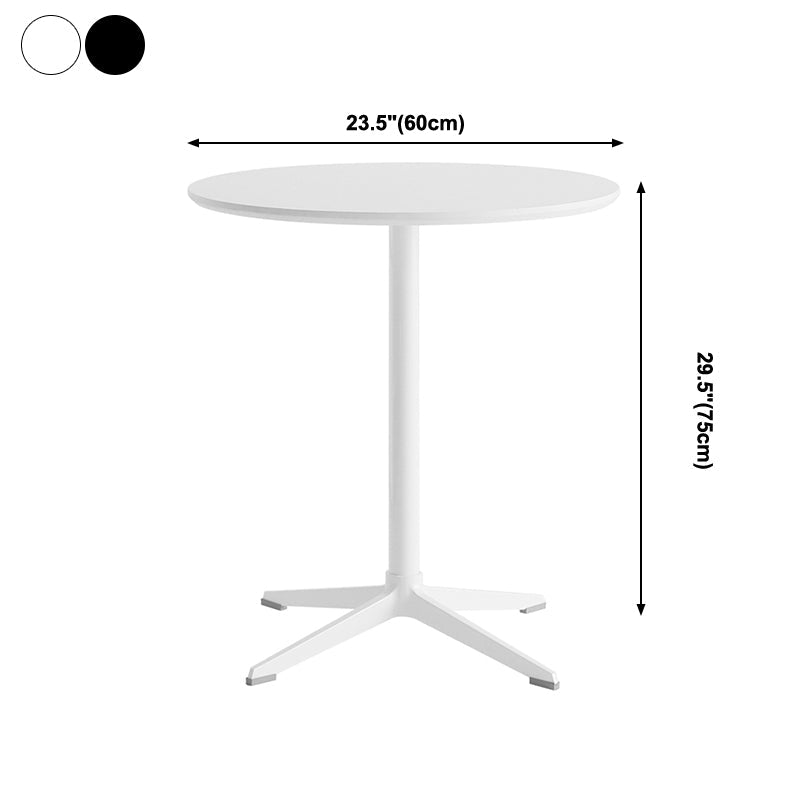 Contemporary Round Shape Dining Table Standard Kitchen Dining Table with Pedestal Base Clearhalo ' dining_table' 'Dining Tables & Seating' 'Dining Tables' 'Furniture' 'furniture_dining_table' 'Kitchen & Dining Furniture' 'kitchen&dining_furn' 'kitchen' 'kitchen_dining_table' 4051088