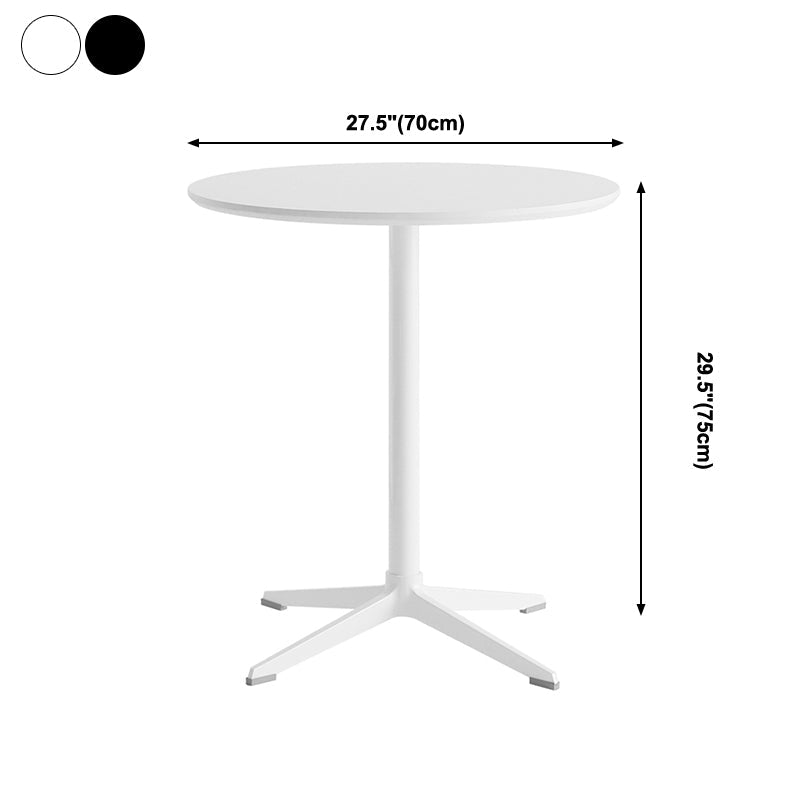 Contemporary Round Shape Dining Table Standard Kitchen Dining Table with Pedestal Base Clearhalo ' dining_table' 'Dining Tables & Seating' 'Dining Tables' 'Furniture' 'furniture_dining_table' 'Kitchen & Dining Furniture' 'kitchen&dining_furn' 'kitchen' 'kitchen_dining_table' 4051089