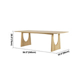Rectangle Shape Wood Color Table Pine Solid Wood Table Modern with Double Pedestal Clearhalo ' dining_table' 'Dining Tables & Seating' 'Dining Tables' 'furn' 'furn_dining_table' 'Furniture' 'furniture_dining_table' 'Kitchen & Dining Furniture' 'kitchen&dining_furn' 'kitchen' 'kitchen_dining_table' 4051102