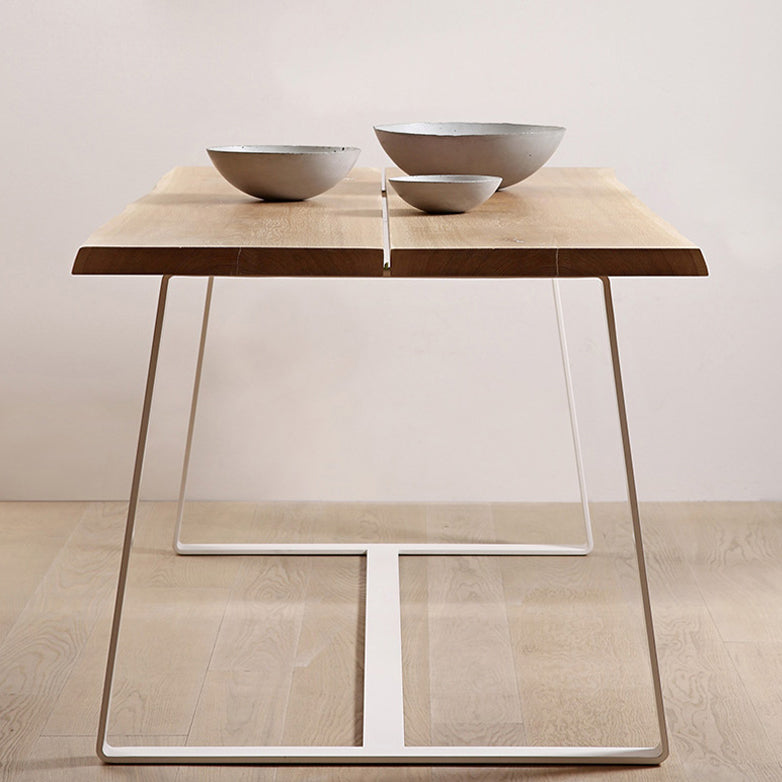 Rectangle Shape Luxury Dining Table Wood Color Fixed Table with Solid Wood Clearhalo ' dining_table' 'Dining Tables & Seating' 'Dining Tables' 'furn' 'furn_dining_table' 'Furniture' 'furniture_dining_table' 'Kitchen & Dining Furniture' 'kitchen&dining_furn' 'kitchen' 'kitchen_dining_table' 4051123