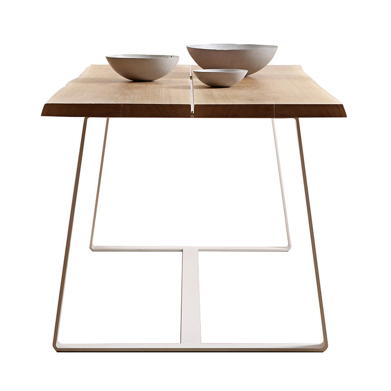 Rectangle Shape Luxury Dining Table Wood Color Fixed Table with Solid Wood Without Chairs Clearhalo ' dining_table' 'Dining Tables & Seating' 'Dining Tables' 'furn' 'furn_dining_table' 'Furniture' 'furniture_dining_table' 'Kitchen & Dining Furniture' 'kitchen&dining_furn' 'kitchen' 'kitchen_dining_table' 4051127