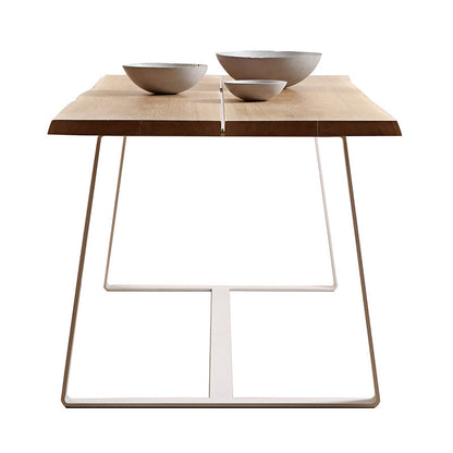 Rectangle Shape Luxury Dining Table Wood Color Fixed Table with Solid Wood Without Chairs Clearhalo ' dining_table' 'Dining Tables & Seating' 'Dining Tables' 'furn' 'furn_dining_table' 'Furniture' 'furniture_dining_table' 'Kitchen & Dining Furniture' 'kitchen&dining_furn' 'kitchen' 'kitchen_dining_table' 4051127