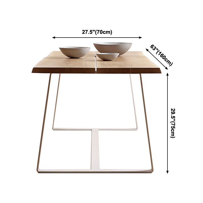 Rectangle Shape Luxury Dining Table Wood Color Fixed Table with Solid Wood Clearhalo ' dining_table' 'Dining Tables & Seating' 'Dining Tables' 'furn' 'furn_dining_table' 'Furniture' 'furniture_dining_table' 'Kitchen & Dining Furniture' 'kitchen&dining_furn' 'kitchen' 'kitchen_dining_table' 4051133