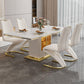 Traditional Luxury Dining Table White Rectangle Sintered Stone Table Clearhalo ' dining_table' 'Dining Tables & Seating' 'Dining Tables' 'furn' 'furn_dining_table' 'Furniture' 'furniture_dining_table' 'Kitchen & Dining Furniture' 'kitchen&dining_furn' 'kitchen' 'kitchen_dining_table' 4051176