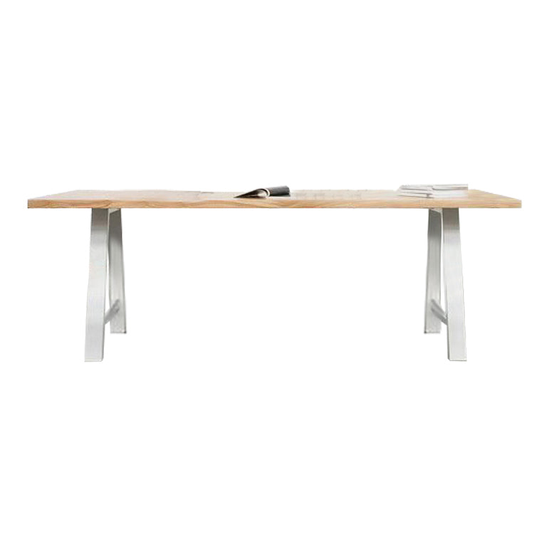 Rectangle 4 Legs Luxury Table Wood Color Fixed Table with Pinewood Solid Wood White Without Chairs Clearhalo ' dining_table' 'Dining Tables & Seating' 'Dining Tables' 'furn' 'furn_dining_table' 'Furniture' 'furniture_dining_table' 'Kitchen & Dining Furniture' 'kitchen&dining_furn' 'kitchen' 'kitchen_dining_table' 4051204