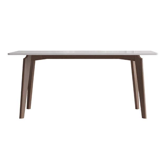 Sintered Stone Two-Color Dining Table Mid-Century Modern 4 Legs Table for Dining Room White Without Chairs Clearhalo ' dining_table' 'Dining Tables & Seating' 'Dining Tables' 'furn' 'furn_dining_table' 'Furniture' 'furniture_dining_table' 'Kitchen & Dining Furniture' 'kitchen&dining_furn' 'kitchen' 'kitchen_dining_table' 4051219