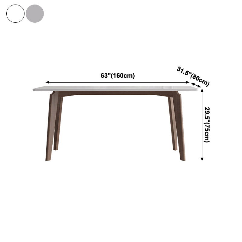 Sintered Stone Two-Color Dining Table Mid-Century Modern 4 Legs Table for Dining Room Clearhalo ' dining_table' 'Dining Tables & Seating' 'Dining Tables' 'furn' 'furn_dining_table' 'Furniture' 'furniture_dining_table' 'Kitchen & Dining Furniture' 'kitchen&dining_furn' 'kitchen' 'kitchen_dining_table' 4051227