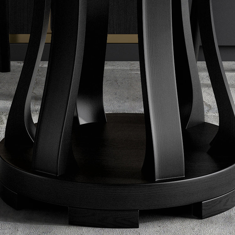 Contemporary Round Shape Table Sintered Stone White Standard Dining Table for Kitchen Clearhalo ' dining_table' 'Dining Tables & Seating' 'Dining Tables' 'furn' 'furn_dining_table' 'Furniture' 'furniture_dining_table' 'Kitchen & Dining Furniture' 'kitchen&dining_furn' 'kitchen' 'kitchen_dining_table' 4051232