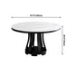Contemporary Round Shape Table Sintered Stone White Standard Dining Table for Kitchen Clearhalo ' dining_table' 'Dining Tables & Seating' 'Dining Tables' 'furn' 'furn_dining_table' 'Furniture' 'furniture_dining_table' 'Kitchen & Dining Furniture' 'kitchen&dining_furn' 'kitchen' 'kitchen_dining_table' 4051236