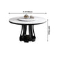 Contemporary Round Shape Table Sintered Stone White Standard Dining Table for Kitchen Clearhalo ' dining_table' 'Dining Tables & Seating' 'Dining Tables' 'furn' 'furn_dining_table' 'Furniture' 'furniture_dining_table' 'Kitchen & Dining Furniture' 'kitchen&dining_furn' 'kitchen' 'kitchen_dining_table' 4051238