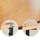 Metal Mid-Century Modern Round Table Wood Top Dining Table with Drop Leaf Clearhalo ' dining_table' 'Dining Tables & Seating' 'Dining Tables' 'furn' 'furn_dining_table' 'Furniture' 'furniture_dining_table' 'Kitchen & Dining Furniture' 'kitchen&dining_furn' 'kitchen' 'kitchen_dining_table' 4051249