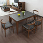 Mid-Century Sintered Stone Table Ash Wood 4 Legs Base Rectangle Table for Home Clearhalo ' dining_table' 'Dining Tables & Seating' 'Dining Tables' 'furn' 'furn_dining_table' 'Furniture' 'furniture_dining_table' 'Kitchen & Dining Furniture' 'kitchen&dining_furn' 'kitchen' 'kitchen_dining_table' 4051256