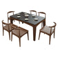 Mid-Century Sintered Stone Table Ash Wood 4 Legs Base Rectangle Table for Home Clearhalo ' dining_table' 'Dining Tables & Seating' 'Dining Tables' 'furn' 'furn_dining_table' 'Furniture' 'furniture_dining_table' 'Kitchen & Dining Furniture' 'kitchen&dining_furn' 'kitchen' 'kitchen_dining_table' 4051264