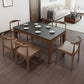 Mid-Century Sintered Stone Table Ash Wood 4 Legs Base Rectangle Table for Home Clearhalo ' dining_table' 'Dining Tables & Seating' 'Dining Tables' 'furn' 'furn_dining_table' 'Furniture' 'furniture_dining_table' 'Kitchen & Dining Furniture' 'kitchen&dining_furn' 'kitchen' 'kitchen_dining_table' 4051268