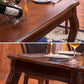 Rectangle Mid-Century Dining Table Brown Tone Fixed Table with Oakwood Solid Wood Clearhalo ' dining_table' 'Dining Tables & Seating' 'Dining Tables' 'furn' 'furn_dining_table' 'Furniture' 'furniture_dining_table' 'Kitchen & Dining Furniture' 'kitchen&dining_furn' 'kitchen' 'kitchen_dining_table' 4051277