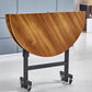 Mid-Century MDF Kitchen Dining Table Round Shape Standard Dining Table with Double Pedestal Base Brown Without Chairs Clearhalo ' dining_table' 'Dining Tables & Seating' 'Dining Tables' 'furn' 'furn_dining_table' 'Furniture' 'furniture_dining_table' 'Kitchen & Dining Furniture' 'kitchen&dining_furn' 'kitchen' 'kitchen_dining_table' 4051288