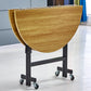 Mid-Century MDF Kitchen Dining Table Round Shape Standard Dining Table with Double Pedestal Base Clearhalo ' dining_table' 'Dining Tables & Seating' 'Dining Tables' 'furn' 'furn_dining_table' 'Furniture' 'furniture_dining_table' 'Kitchen & Dining Furniture' 'kitchen&dining_furn' 'kitchen' 'kitchen_dining_table' 4051289