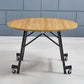 Mid-Century MDF Kitchen Dining Table Round Shape Standard Dining Table with Double Pedestal Base Clearhalo ' dining_table' 'Dining Tables & Seating' 'Dining Tables' 'furn' 'furn_dining_table' 'Furniture' 'furniture_dining_table' 'Kitchen & Dining Furniture' 'kitchen&dining_furn' 'kitchen' 'kitchen_dining_table' 4051297