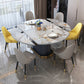 Round Traditional Luxury Dining Room Table Sintered Stone Table with Pedestal Base Clearhalo ' dining_table' 'Dining Tables & Seating' 'Dining Tables' 'furn' 'furn_dining_table' 'Furniture' 'furniture_dining_table' 'Kitchen & Dining Furniture' 'kitchen&dining_furn' 'kitchen' 'kitchen_dining_table' 4051304