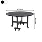 Mid-Century Round Shape Table MDF Folding Standard Dining Table for Kitchen Clearhalo ' dining_table' 'Dining Tables & Seating' 'Dining Tables' 'furn' 'furn_dining_table' 'Furniture' 'furniture_dining_table' 'Kitchen & Dining Furniture' 'kitchen&dining_furn' 'kitchen' 'kitchen_dining_table' 4051326