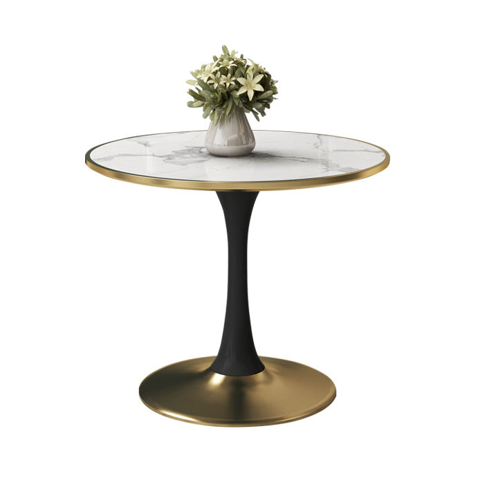 31.5-inch Metal Contemporary Dining Table Round Table for Kitchen White Without Chairs Clearhalo ' dining_table' 'Dining Tables & Seating' 'Dining Tables' 'furn' 'furn_dining_table' 'Furniture' 'furniture_dining_table' 'Kitchen & Dining Furniture' 'kitchen&dining_furn' 'kitchen' 'kitchen_dining_table' 4051330