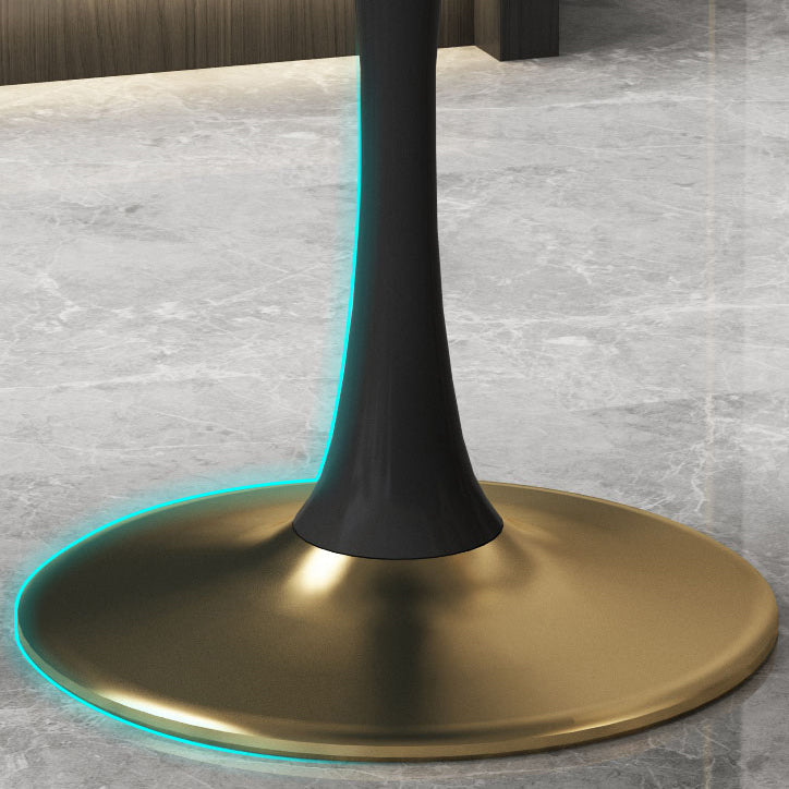 31.5-inch Metal Contemporary Dining Table Round Table for Kitchen Clearhalo ' dining_table' 'Dining Tables & Seating' 'Dining Tables' 'furn' 'furn_dining_table' 'Furniture' 'furniture_dining_table' 'Kitchen & Dining Furniture' 'kitchen&dining_furn' 'kitchen' 'kitchen_dining_table' 4051338