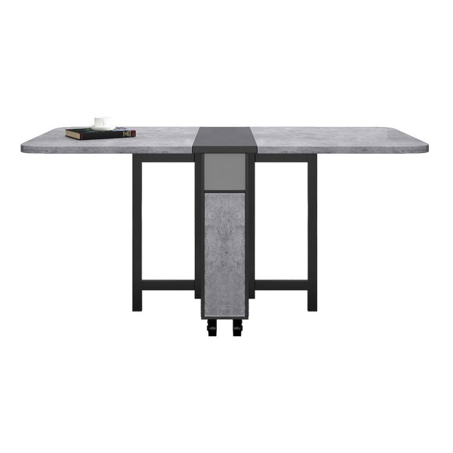 Mid-Century Modern Dining Table Pedestal Dining Room Table for Home Kitchen Dinner Gray 47.2"L x 31.5"W x 29.5"H Without Chairs Clearhalo ' dining_table' 'Dining Tables & Seating' 'Dining Tables' 'furn' 'furn_dining_table' 'Furniture' 'furniture_dining_table' 'Kitchen & Dining Furniture' 'kitchen&dining_furn' 'kitchen' 'kitchen_dining_table' 4051346