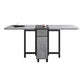Mid-Century Modern Dining Table Pedestal Dining Room Table for Home Kitchen Dinner Gray 59.1"L x 31.5"W x 29.5"H Without Chairs Clearhalo ' dining_table' 'Dining Tables & Seating' 'Dining Tables' 'furn' 'furn_dining_table' 'Furniture' 'furniture_dining_table' 'Kitchen & Dining Furniture' 'kitchen&dining_furn' 'kitchen' 'kitchen_dining_table' 4051347