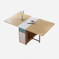 Mid-Century Modern Dining Table Pedestal Dining Room Table for Home Kitchen Dinner Natural 59.1"L x 31.5"W x 29.5"H Without Chairs Clearhalo ' dining_table' 'Dining Tables & Seating' 'Dining Tables' 'furn' 'furn_dining_table' 'Furniture' 'furniture_dining_table' 'Kitchen & Dining Furniture' 'kitchen&dining_furn' 'kitchen' 'kitchen_dining_table' 4051351