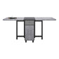 Mid-Century Modern Dining Table Pedestal Dining Room Table for Home Kitchen Dinner Gray 63"L x 31.5"W x 29.5"H Without Chairs Clearhalo ' dining_table' 'Dining Tables & Seating' 'Dining Tables' 'furn' 'furn_dining_table' 'Furniture' 'furniture_dining_table' 'Kitchen & Dining Furniture' 'kitchen&dining_furn' 'kitchen' 'kitchen_dining_table' 4051353
