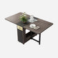 Mid-Century Modern Dining Table Pedestal Dining Room Table for Home Kitchen Dinner Brown 59.1"L x 31.5"W x 29.5"H Without Chairs Clearhalo ' dining_table' 'Dining Tables & Seating' 'Dining Tables' 'furn' 'furn_dining_table' 'Furniture' 'furniture_dining_table' 'Kitchen & Dining Furniture' 'kitchen&dining_furn' 'kitchen' 'kitchen_dining_table' 4051355