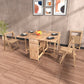 Rubberwood Solid Wood Dining Table Mid-Century Dining Site Table,51"L x 35"W x 29.5"H Clearhalo ' dining_table' 'Dining Tables & Seating' 'Dining Tables' 'furn' 'furn_dining_table' 'Furniture' 'furniture_dining_table' 'Kitchen & Dining Furniture' 'kitchen&dining_furn' 'kitchen' 'kitchen_dining_table' 4051404