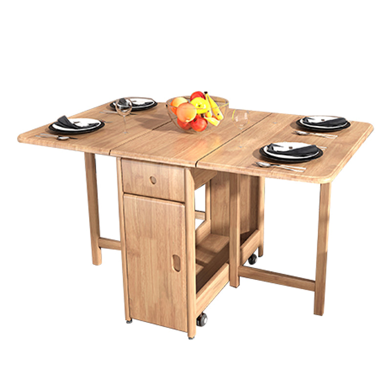 Rubberwood Solid Wood Dining Table Mid-Century Dining Site Table,51"L x 35"W x 29.5"H Natural Without Chairs Clearhalo ' dining_table' 'Dining Tables & Seating' 'Dining Tables' 'furn' 'furn_dining_table' 'Furniture' 'furniture_dining_table' 'Kitchen & Dining Furniture' 'kitchen&dining_furn' 'kitchen' 'kitchen_dining_table' 4051407