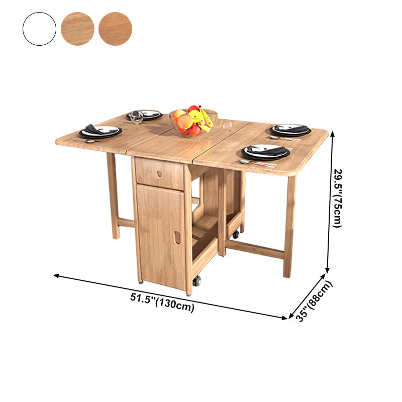 Rubberwood Solid Wood Dining Table Mid-Century Dining Site Table,51"L x 35"W x 29.5"H Clearhalo ' dining_table' 'Dining Tables & Seating' 'Dining Tables' 'furn' 'furn_dining_table' 'Furniture' 'furniture_dining_table' 'Kitchen & Dining Furniture' 'kitchen&dining_furn' 'kitchen' 'kitchen_dining_table' 4051410