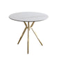 Modern Style Round Dinner Table Sintered Stone Table with Metal Base for Home Use White Gold Clearhalo ' dining_table' 'Dining Tables & Seating' 'Dining Tables' 'furn' 'furn_dining_table' 'Furniture' 'furniture_dining_table' 'Kitchen & Dining Furniture' 'kitchen&dining_furn' 'kitchen' 'kitchen_dining_table' 4051415