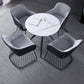 Modern Style Round Dinner Table Sintered Stone Table with Metal Base for Home Use Clearhalo ' dining_table' 'Dining Tables & Seating' 'Dining Tables' 'furn' 'furn_dining_table' 'Furniture' 'furniture_dining_table' 'Kitchen & Dining Furniture' 'kitchen&dining_furn' 'kitchen' 'kitchen_dining_table' 4051418
