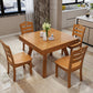 Modern Rubberwood Dinner Table Round 4 Legs Drop-Leaf Table for Home Use Clearhalo ' dining_table' 'Dining Tables & Seating' 'Dining Tables' 'furn' 'furn_dining_table' 'Furniture' 'furniture_dining_table' 'Kitchen & Dining Furniture' 'kitchen&dining_furn' 'kitchen' 'kitchen_dining_table' 4051434