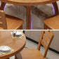 Modern Rubberwood Dinner Table Round 4 Legs Drop-Leaf Table for Home Use Clearhalo ' dining_table' 'Dining Tables & Seating' 'Dining Tables' 'furn' 'furn_dining_table' 'Furniture' 'furniture_dining_table' 'Kitchen & Dining Furniture' 'kitchen&dining_furn' 'kitchen' 'kitchen_dining_table' 4051439