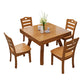 Modern Rubberwood Dinner Table Round 4 Legs Drop-Leaf Table for Home Use Clearhalo ' dining_table' 'Dining Tables & Seating' 'Dining Tables' 'furn' 'furn_dining_table' 'Furniture' 'furniture_dining_table' 'Kitchen & Dining Furniture' 'kitchen&dining_furn' 'kitchen' 'kitchen_dining_table' 4051442