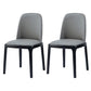 Scandinavian Rubberwood Leather Side Chair Parsons Matte Finish Dining Chair (Set of 2) Grey Clearhalo ' kitchen&dining_furn' 'Dining Chairs' 'Dining Tables & Seating' 'dining_chair' 'furn' 'furn_dining_chair' 'Furniture' 'furniture_dining_chair' 'Kitchen & Dining Furniture' 'kitchen' 4054822
