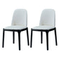 Scandinavian Rubberwood Leather Side Chair Parsons Matte Finish Dining Chair (Set of 2) White Clearhalo ' kitchen&dining_furn' 'Dining Chairs' 'Dining Tables & Seating' 'dining_chair' 'furn' 'furn_dining_chair' 'Furniture' 'furniture_dining_chair' 'Kitchen & Dining Furniture' 'kitchen' 4054823