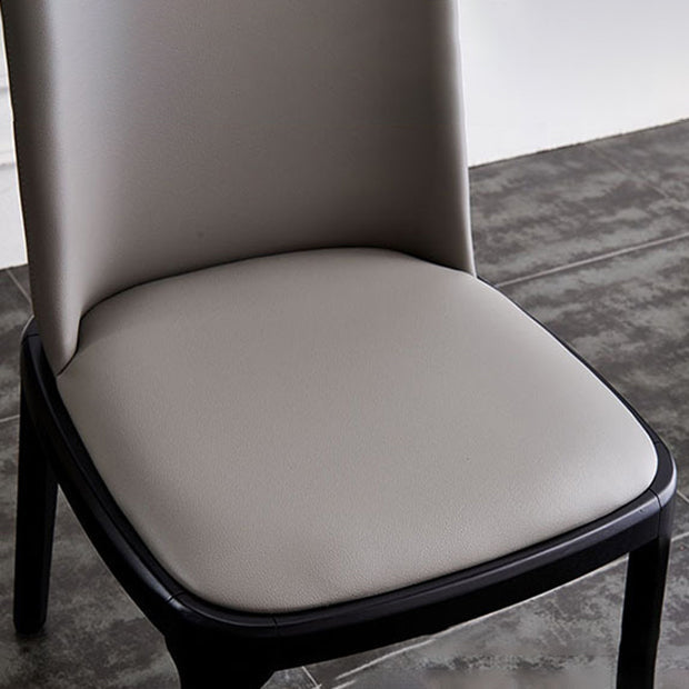 Scandinavian Rubberwood Leather Side Chair Parsons Matte Finish Dining Chair (Set of 2) Clearhalo ' kitchen&dining_furn' 'Dining Chairs' 'Dining Tables & Seating' 'dining_chair' 'furn' 'furn_dining_chair' 'Furniture' 'furniture_dining_chair' 'Kitchen & Dining Furniture' 'kitchen' 4054832