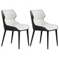 Home Upholstered Armless Dining Chairs Side Chairs with Metal Legs (Set of 2) Off-White Clearhalo ' kitchen&dining_furn' 'Dining Chairs' 'Dining Tables & Seating' 'dining_chair' 'furn' 'furn_dining_chair' 'Furniture' 'furniture_dining_chair' 'Kitchen & Dining Furniture' 'kitchen' 4054849