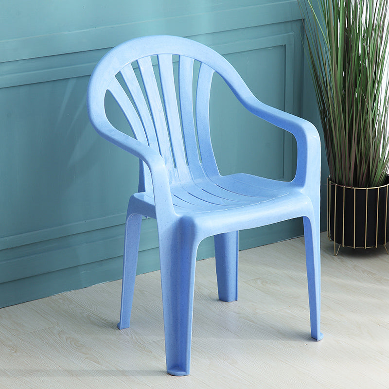 Contemporary Plastic Side Arm Chair Windsor Back Stacking Side Chair for Home Use Light Blue 1 Piece Clearhalo ' kitchen&dining_furn' 'Dining Chairs' 'Dining Tables & Seating' 'dining_chair' 'furn' 'furn_dining_chair' 'Furniture' 'furniture_dining_chair' 'Kitchen & Dining Furniture' 'kitchen' 4054875