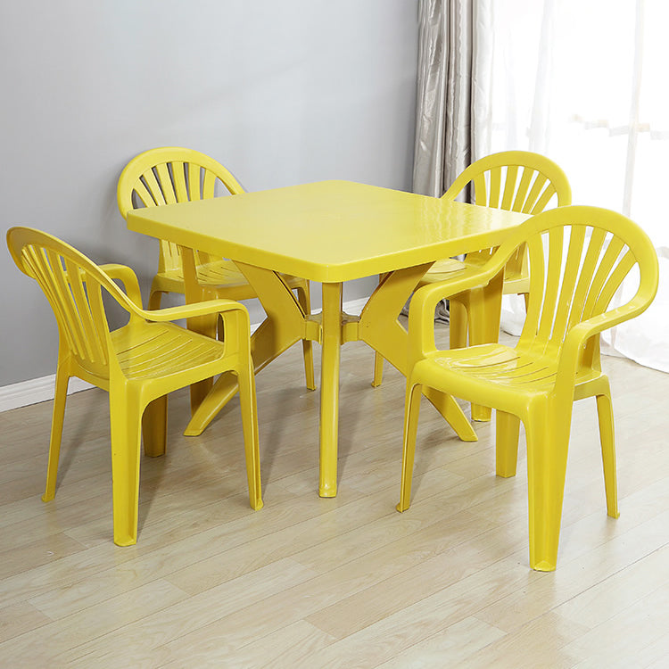 Contemporary Plastic Side Arm Chair Windsor Back Stacking Side Chair for Home Use Clearhalo ' kitchen&dining_furn' 'Dining Chairs' 'Dining Tables & Seating' 'dining_chair' 'furn' 'furn_dining_chair' 'Furniture' 'furniture_dining_chair' 'Kitchen & Dining Furniture' 'kitchen' 4054876