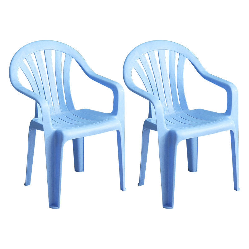 Contemporary Plastic Side Arm Chair Windsor Back Stacking Side Chair for Home Use Light Blue 2 Piece Set Clearhalo ' kitchen&dining_furn' 'Dining Chairs' 'Dining Tables & Seating' 'dining_chair' 'furn' 'furn_dining_chair' 'Furniture' 'furniture_dining_chair' 'Kitchen & Dining Furniture' 'kitchen' 4054877
