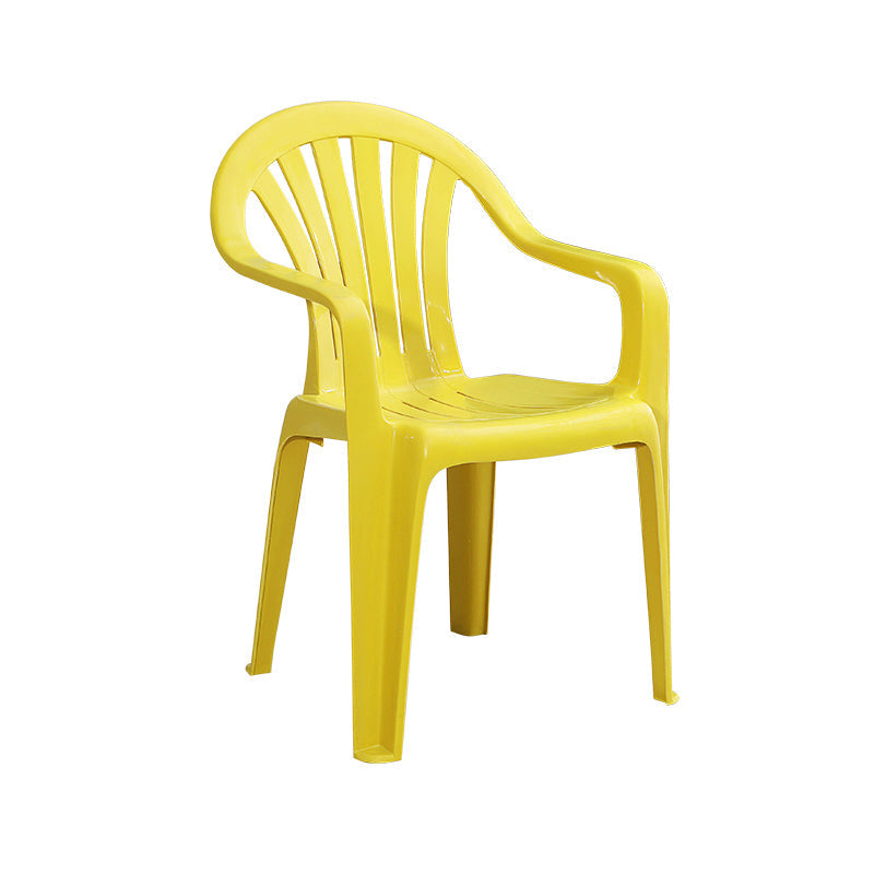 Contemporary Plastic Side Arm Chair Windsor Back Stacking Side Chair for Home Use Clearhalo ' kitchen&dining_furn' 'Dining Chairs' 'Dining Tables & Seating' 'dining_chair' 'furn' 'furn_dining_chair' 'Furniture' 'furniture_dining_chair' 'Kitchen & Dining Furniture' 'kitchen' 4054878
