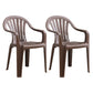 Contemporary Plastic Side Arm Chair Windsor Back Stacking Side Chair for Home Use Coffee 2 Piece Set Clearhalo ' kitchen&dining_furn' 'Dining Chairs' 'Dining Tables & Seating' 'dining_chair' 'furn' 'furn_dining_chair' 'Furniture' 'furniture_dining_chair' 'Kitchen & Dining Furniture' 'kitchen' 4054884